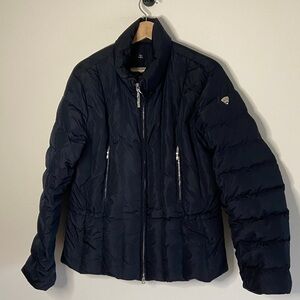 POST Card Navy goose down short puffer jacket